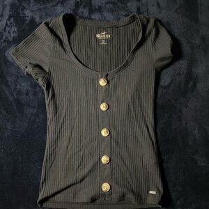 Hollister small black with buttons